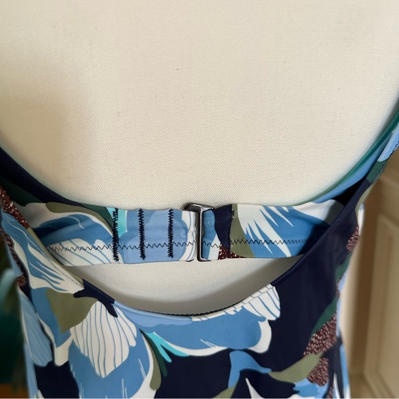 💙💙Athleta Bondi Bra Cup Hero Bloom Blue Square Neck Tankini Top Size 40 D/DD💙 - Picture 9 of 13